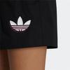 Adidas Originals Solid Color Elastic Waist Sports Shorts Women Shorts Black HH9448