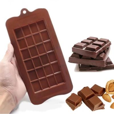 DIY Chocolate Silicone Molds 24 Grids Waffle Mould Easy Release High Temperature Resistant Baking Tools