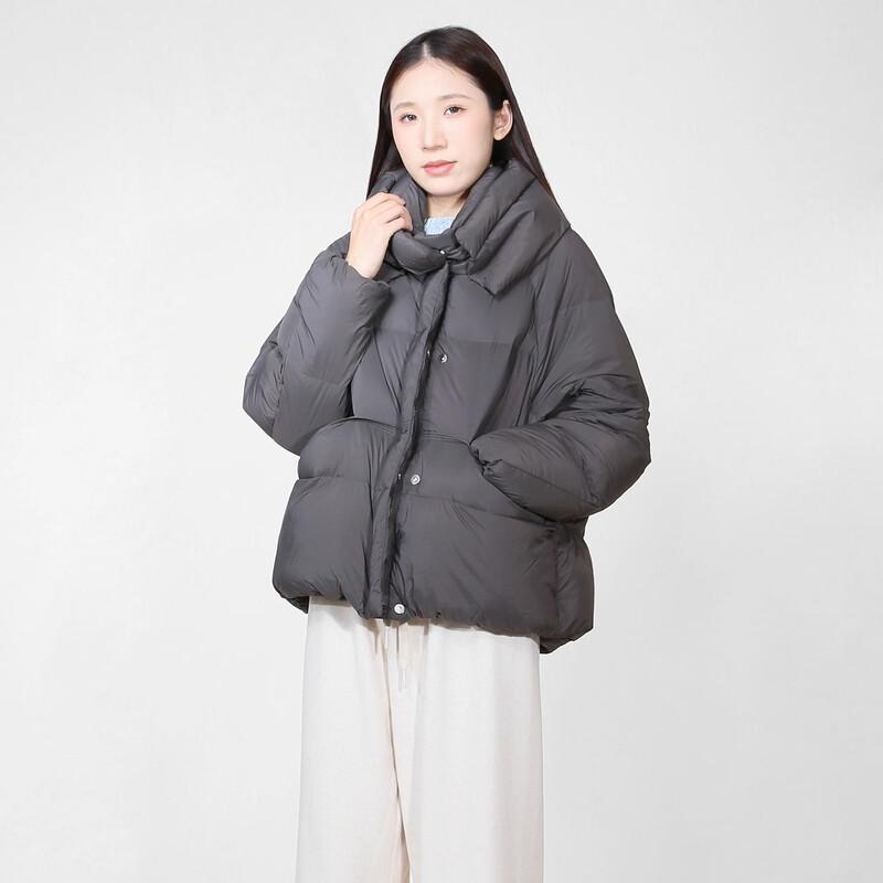 Sweet Basil Women's Stand Collar Short Goose Down Jacket