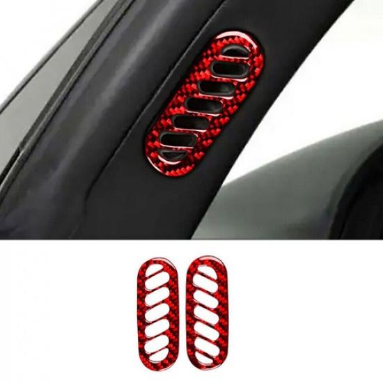 Carbon Fiber Door Pillar Air Vent Cover Trim Fit For Chevrolet Corvette C5 98-04