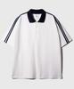 JEMUT Forward Oversized Collared Short Sleeve T-Shirt Ivory Oyst2559