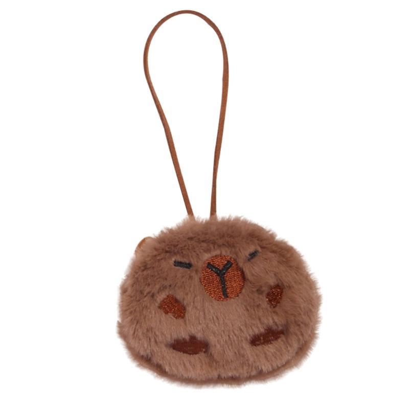 Cute Capybara Toy Keychain Charm Adorable Backpack Pendant Soft and Delicate Handmade Name Ornament for Bags Keychains