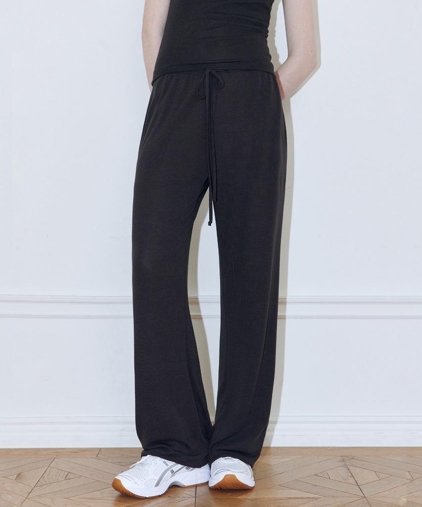Lady Volume Lea Ribbed Pants (Brown)