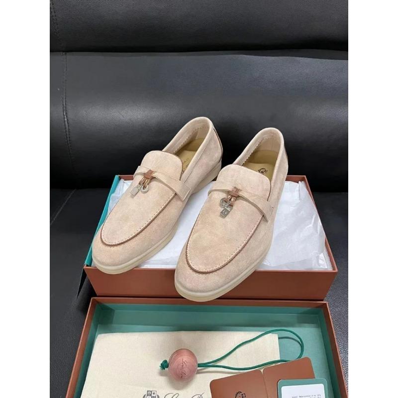 Women's Casual Slippers British Style One Step Lazy Shoes Flat Bottom Fleece Embellished Pendants Leisure Shoes