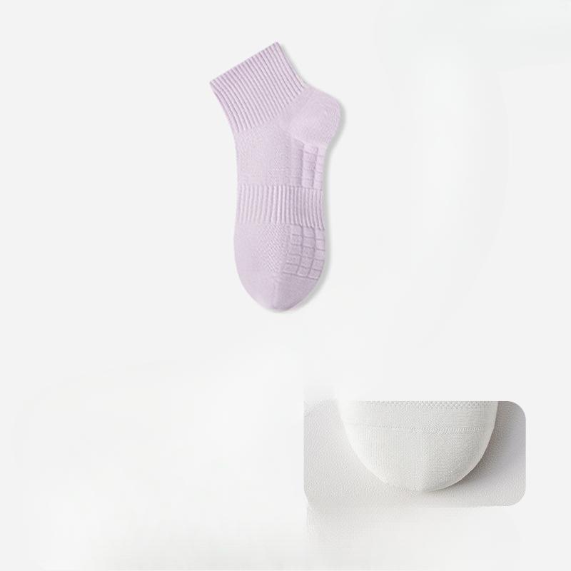 Women's Summer Thin Mesh Breathable Massage Bottom Sweat Absorbing Deodorizing Short Cotton Socks