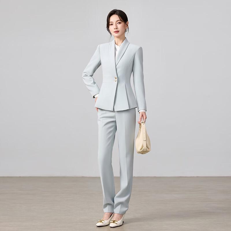 Women's Asymmetric Design Professional Suit Set