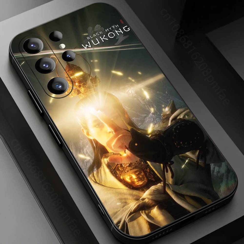 

B-Black Myth Wukong Phone Case For Samsung Galaxy S26,25,24,23,22,21,20Plus Ultra Samsung S205G