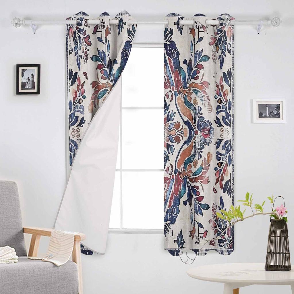 Bohemian Retro Patterns Blackout Curtains For Living Room Bedroom Printed Window Treatment Drapes Home Decor