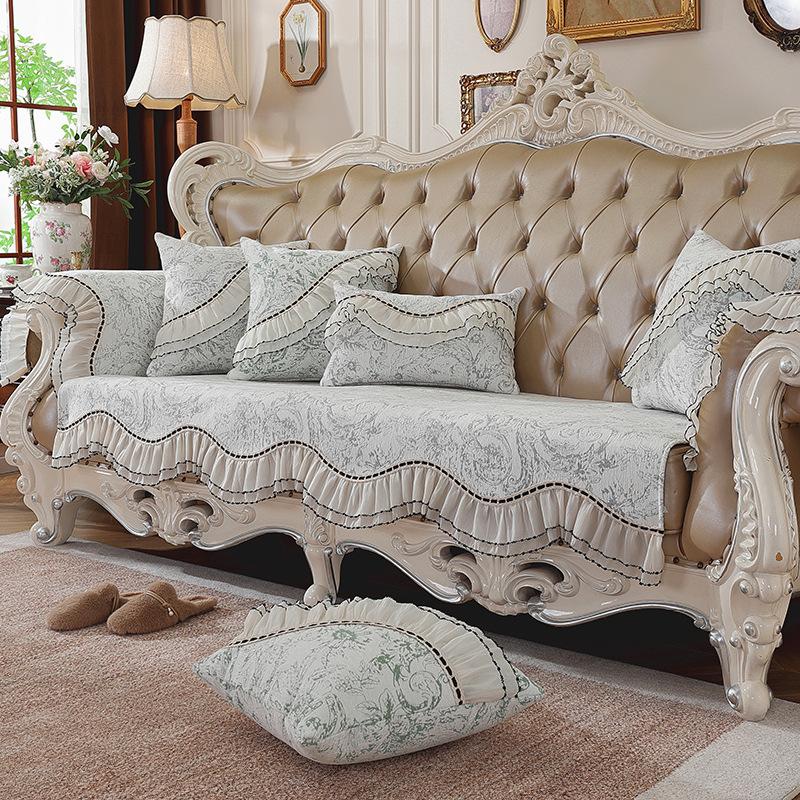 

Подушка для дивана, всесезонный универсальный чехол для подушки, ткань, фиксированный нескользящий кожаный чехол для дивана, полотенце для дивана Pillowcase*2 серый