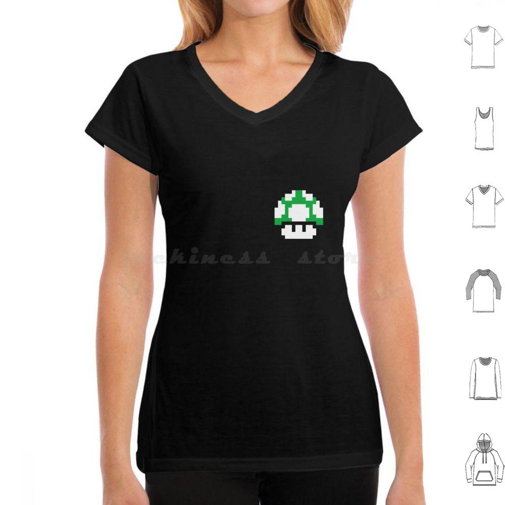 1up8 Bits T-Shirt Herren Damen Kinder 6XL 1up One Up Grün Spiel 8 Bits Retro-Spiel Retro-Pilz