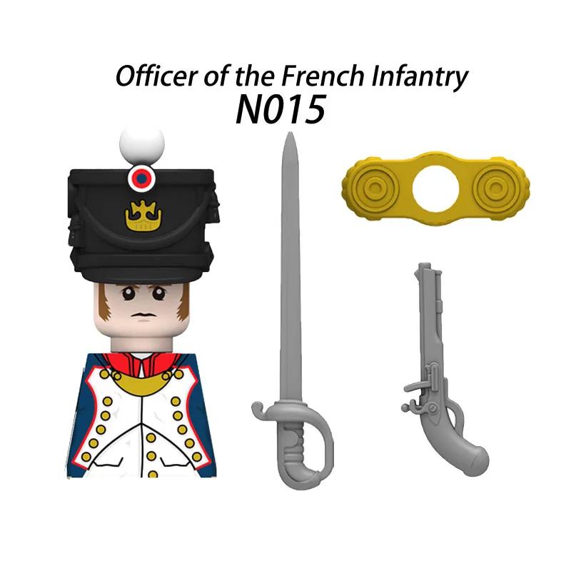 

Средневековые солдаты наполеоновских войн Фигурки Военные MOC Строительный блок Рыцари Британский Французский Фузилер Винтовки Оружие Детская игрушка