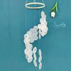 1Pc Color Spiral Natural Shell Wind Chimes Pure Hand-Hung Balcony Window Room Ornament Shooting Props Creative Birthday Gifts