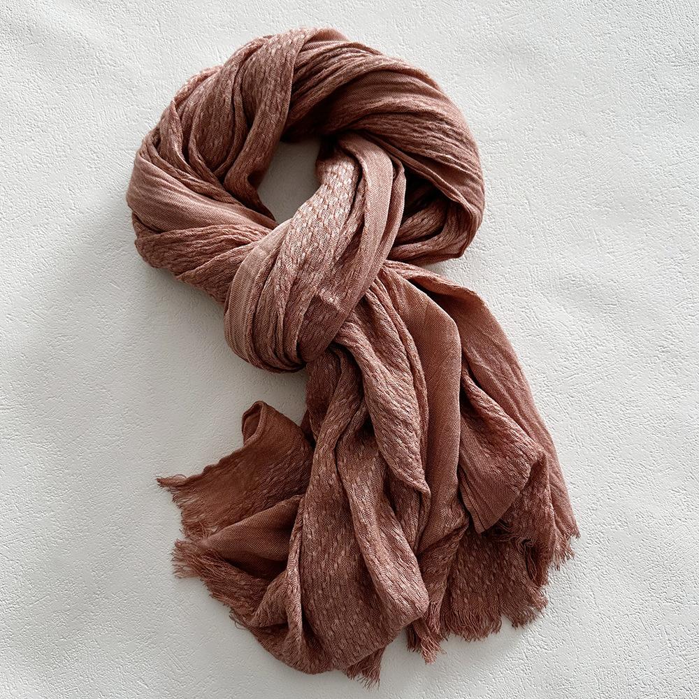 Autumn Winter Cotton Linen Men Scarf Soft Warm Neckerchief Short Tassel Scarves Casual Male Accessories Bufandas Shawls