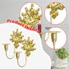 Iron Wall Candle Sconces Set French Vintage Retro Candlestick Holders Decorative Candle Rack for Hallway Art Corridor Decor