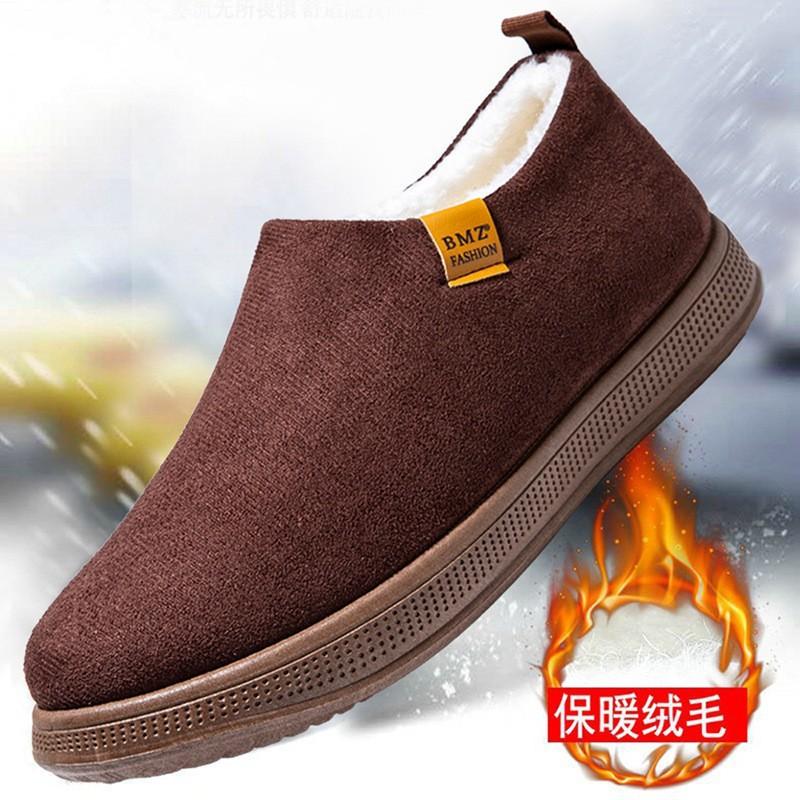 Neue Winter Herren Baumwollschuhe mit Samt warm mittel rutschfest Schneestiefel Herren