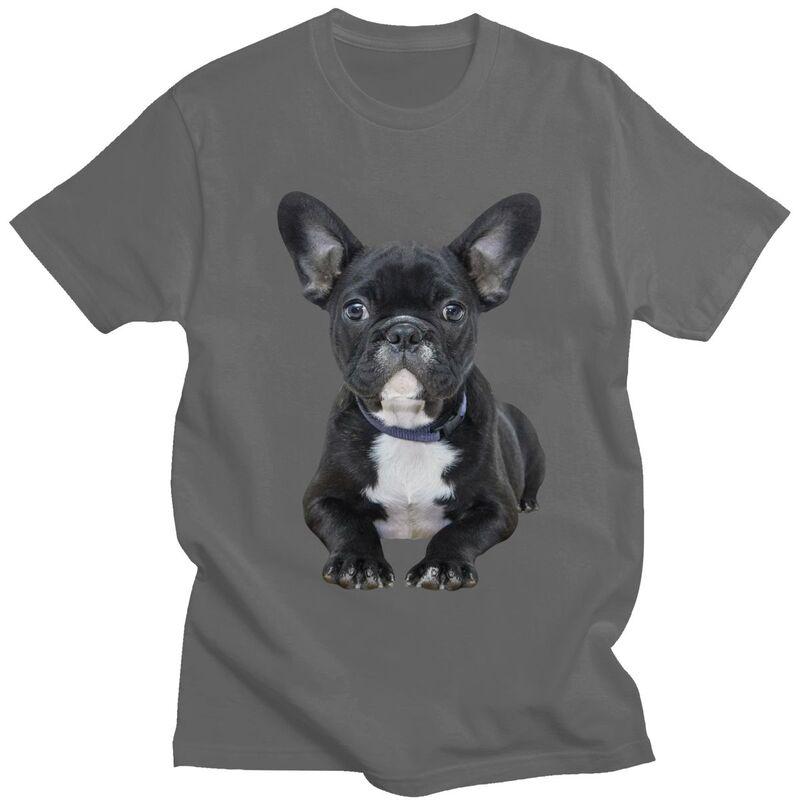 Custom French Bulldog T Shirt Men 100 Cotton Tshirt Frenchie Dog Tee Tops Streetwear Tshirt