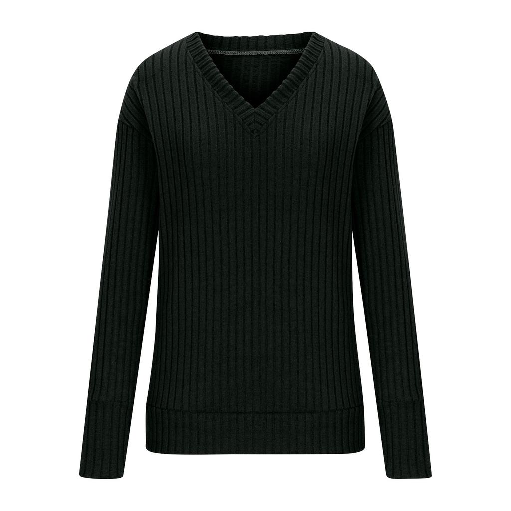 Womens V Neck Sweaters Long Sleeve Shirts Loose Fit Casual  Fall Fashion Lightweight Pullover Tunic Tops
