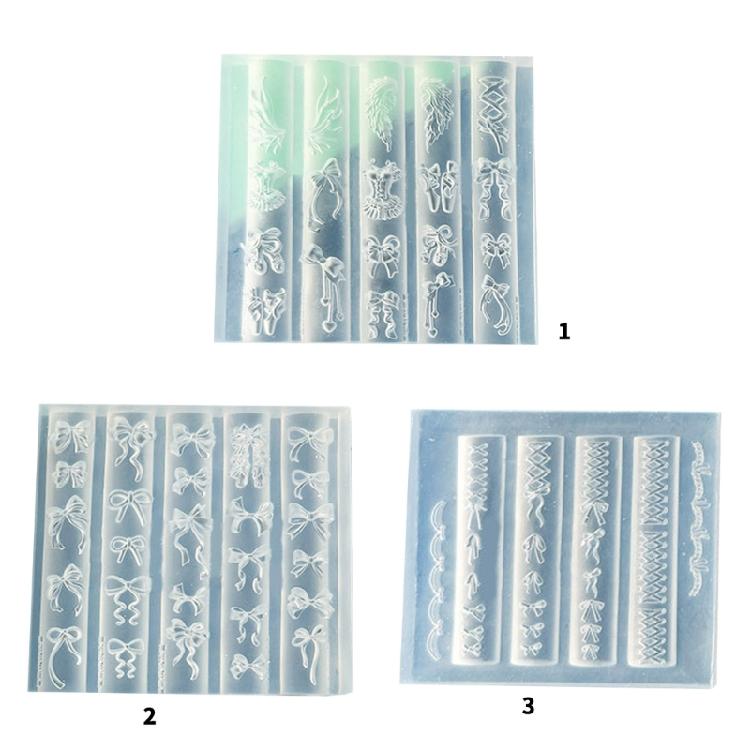 Nail Art Silicone Mold Bowknot Theme Manicure Training Tool Professional Manicure Supplies Perfect for Various Occasion
