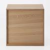 MUJI Stacking Chest Width 37 X Depth 28 X Height 37 Cm 2 Drawers Oak Veneer 12381143