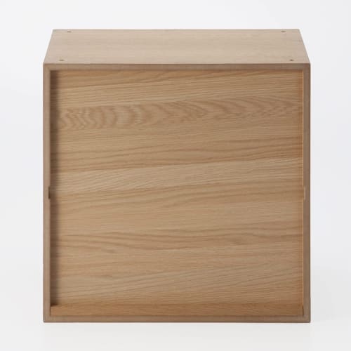 MUJI Stacking Chest Width 37 X Depth 28 X Height 37 Cm 2 Drawers Oak Veneer 12381143