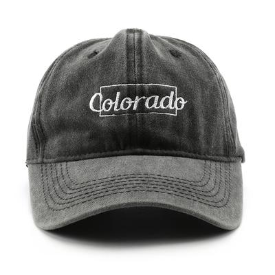 Personalized Washed Letter Embroidery Cap Outdoor Travel Sunscreen Baseball Cap