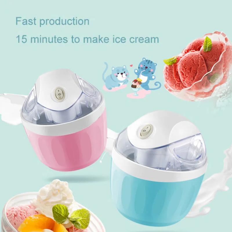 MINI Automatic DIY Ice Cream Maker Milkshake Cool Fruit Dessert Homemade Ice Cream