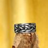 European and American Personalized Retro Woven Viking Men's Titanium Steel Ring, Stainless Steel Ring Fashion Daily Jewelry Gift Accessories