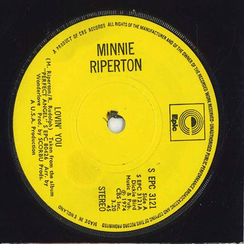 

7inch Record MINNIE RIPERTON - Lovin You SEPC3121 Epic 1974 UK Soul/Funk Used