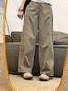 Dames High-Waist Retro Khaki Jeans - Lente/Zomer Losse Pasvorm, Slank Makende Cargo Broek met Wijde Pijpen