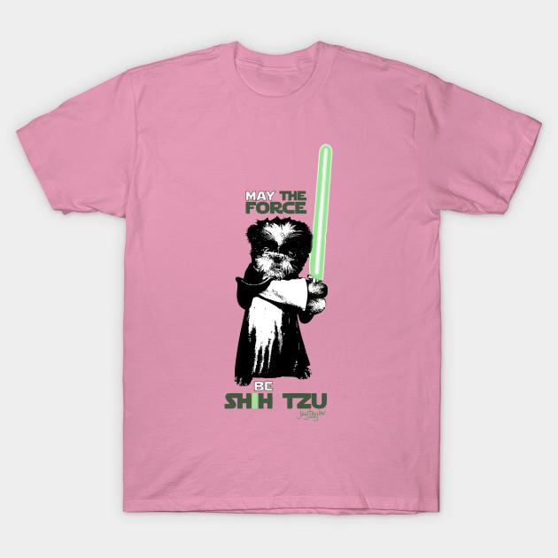 

Футболка женская May The Force Be Shih Tzu Harajuku Print Kawaii футболка летняя женская футболка с коротким рукавом топ футболка S розовый