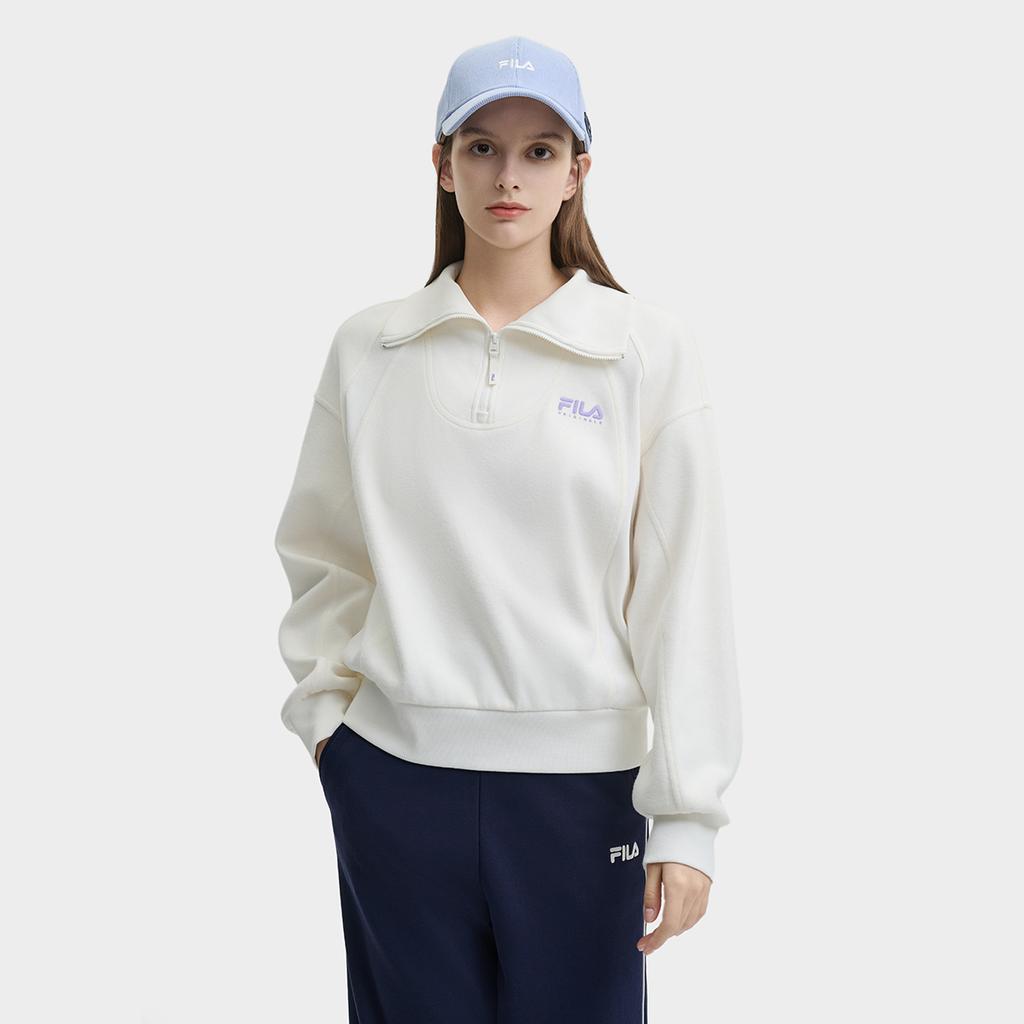New FILA ORIGINALE Sweatshirt Women's Cloud White F11W449211FWT