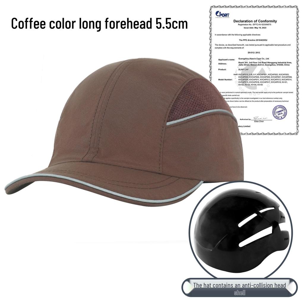 Casco Leggero Anticrocco Certificato CE: Cappello Estivo Traspirante ad Asciugatura Rapida per la Protezione del Lavoro