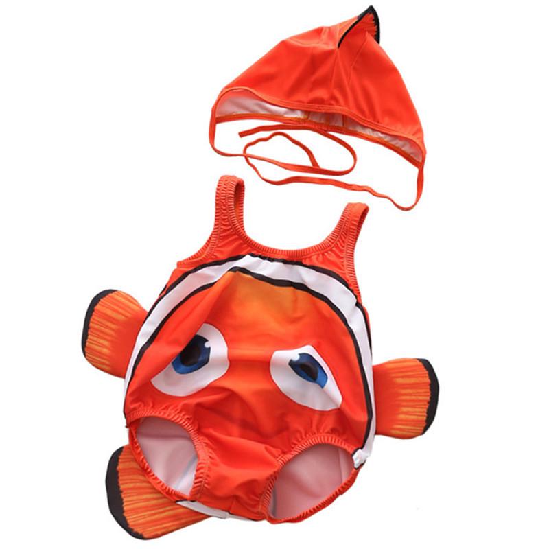 

New Clownfish Baby & Toddler Swimsuit - Unisex One-Piece Swimwear for Kids 3XL 28-35 lbs