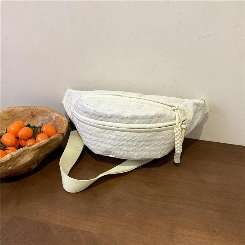 

Light and cute soft girl crossbody fanny pack, fresh and simple versatile small bag, female and girl breast bag 16 high 15 bottom thickness 10cm белый