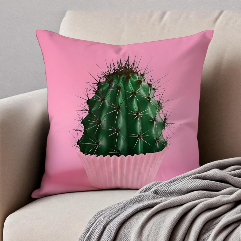 Fresh Tropical Plant Fruits Pattern Art Cushion Cover Pillowcase Antidustmite Invisible Zipper Short Plush Sofa Cushion