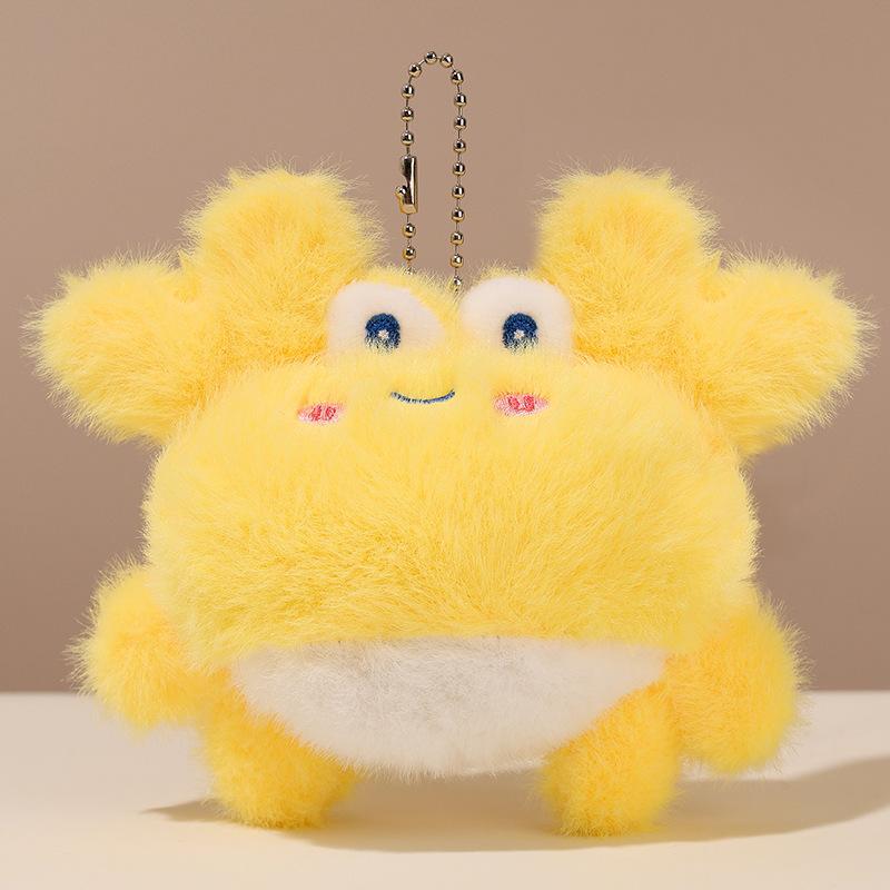 

New Cute Marine Animal Crab Doll Plush Toy Keychain Pendant Simulation Cartoon Crab Plush Doll Keychain Birthday Gift