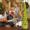 Scalable Christmas Tree With 1.5 Meter Green Leaves, Foldable Woolen Strips, Tree, Spiral Tree, Christmas Decoration Ornament