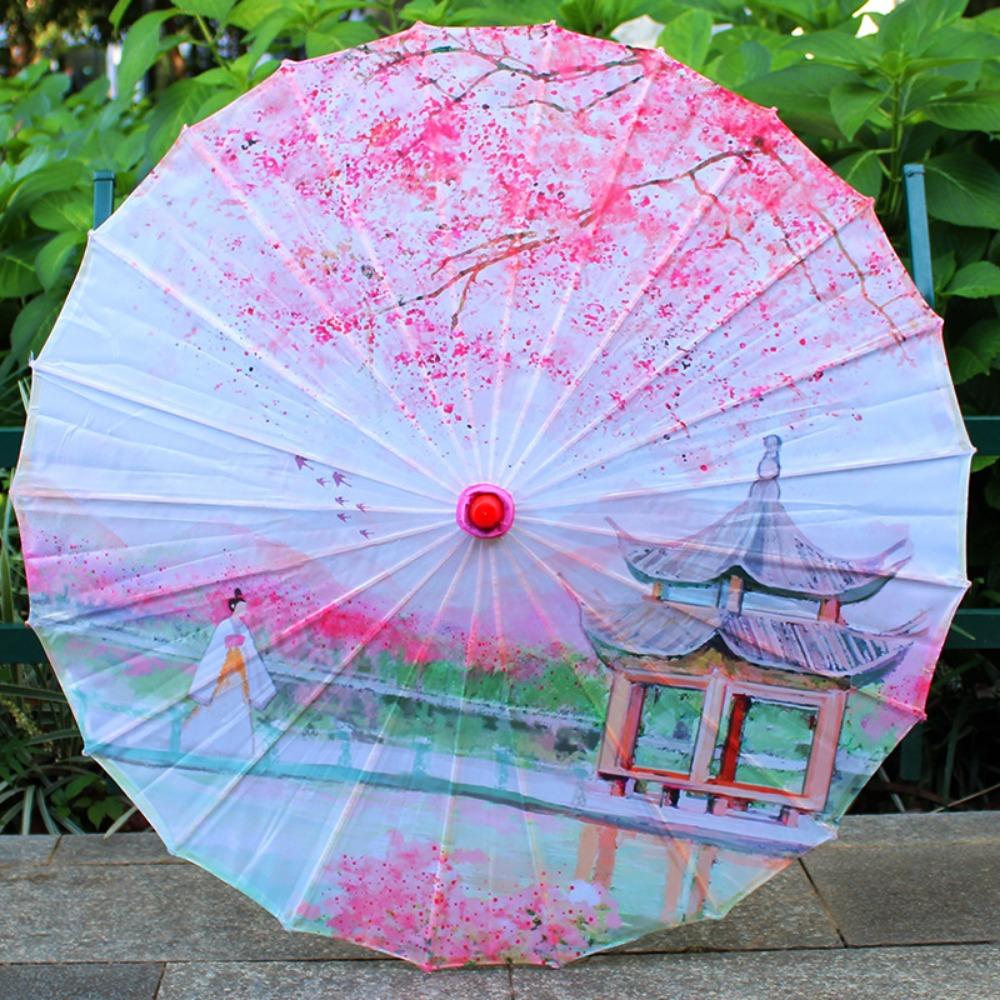 Chinese Antique Style Oiled Paper Umbrella 56cm 10 Colors Costumes Photography Umbrella Decorative Umbrella