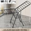 Foldable Clothes Drying Rack Laundry Rack Stainless Steel Thickened Drying Rack Household Indoor Balcony Baby Cool Hanger