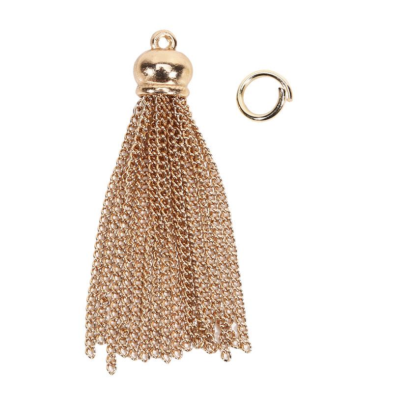 1 Stück Metallkette Quaste Leder Taschen Schmuck Vorhang Bekleidung Dekoratives Zubehör DIY Schlüssel Handy Tasche Fransenbesatz Quasten