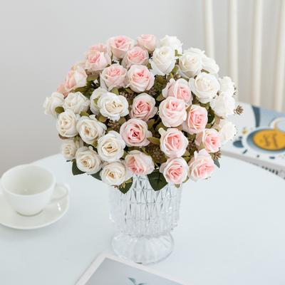 Silk Roses Artificial Flowers Wedding Bridal Bouquets Home Outdoor Garden Bonsai Festival Diy Gift Art Wall Scrapbook Decoration