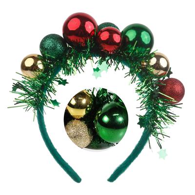 Bunter Neujahrs-Haarreif mit Stützbällen, festliche Kopfbedeckung für Weihnachtsfeiern, Stirnband