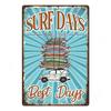 Summer Beach Decor Vintage Metal Tin Signs Plaque Metal Plate Retro Posters Wall Art Decor Seaside