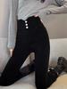 Women's High-Waisted Elastic Skinny Leggings - Plus Size Slimming Pants for Spring and Autumn