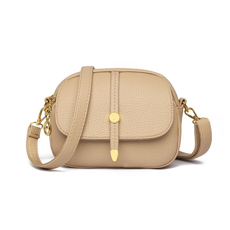 Lychee Pattern Simple Shoulder Bag Women Versatile Niche Popular Messenger Bag Temperament Commuter Small Square Bag