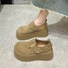 Big Head Ugly Cute Boken Single Shoes Women's Spring and Autumn New Thick-soled Height-increasing Small Boken Shoes