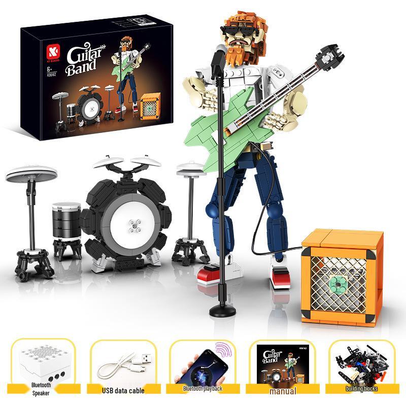 Конструктор гитары с возможностью подключения по Bluetooth - Многофункциональный декор и креативный набор игрушек