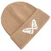 Neue Mützen mit Schmetterlingsstickerei Winterwarme Mütze Y2K Hüte für Frauen Einfarbig Winter Strick Mädchenhüte Geschenk