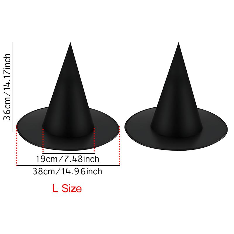 Halloween Hat Witch Wizard Black Hat S/L 2 Sizes Available Home Courtyard Decoration Masquerade Halloween Costume Party Prop ZYF