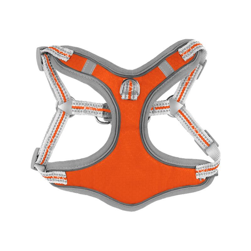 New pet vest type traction rope pet chest and back reflective and breathable small and medium dog traction rope set